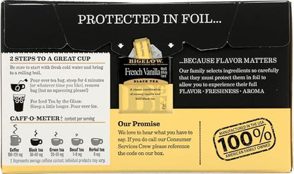 Bigelow French Vanilla Tea 1.28 OZ(Pack of 2)