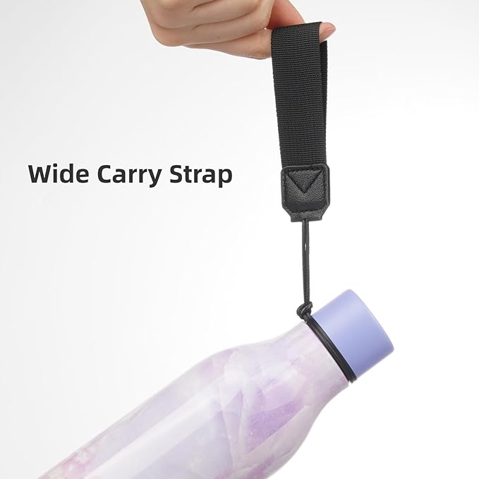 Insulated Water Bottle with Strap,18 oz Double Wall Stainless Steel Vacuum Bottles Metal Water Flask,Dawn