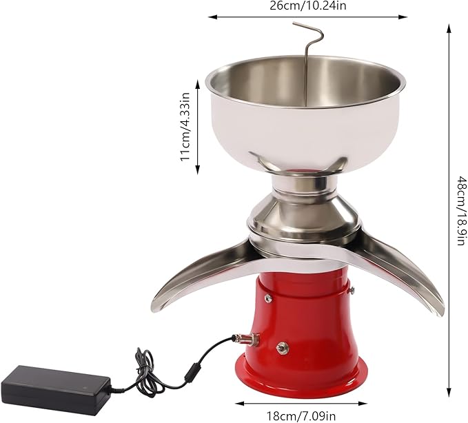 13.2 Gallons/h Electric Milk Cream Centrifugal Separator,Electric Cream Separator,Milk Skimmer New