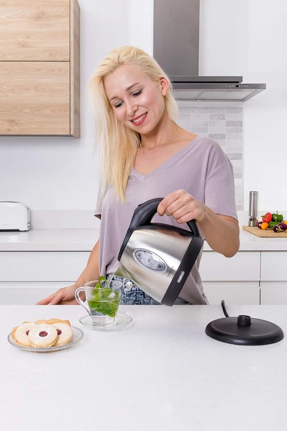 Mixpresso 1.2L Stainless Steel Small Electric Kettle, Cordless 1500w Fast Boiling Pot, Portable Hot Water Electric Tea Kettle With Boil Dry Protection & Auto Shut-Off