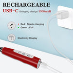 Load image into Gallery viewer, Milk Frother Handheld for Coffee, Electric Whisk 3 Speed Adjustable, Drink Mixer with Stainless 3 Whisks, Rechargeable Hand Frother Wand, Foam Maker for Latte Cappuccino Hot Chocolate Egg Red