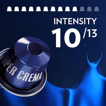 Lavazza Super Crema Aluminum Capsules Compatible with Nespresso* Original Machines, Medium Roast, Arabica and Robusta Blend (60 Capsules)
