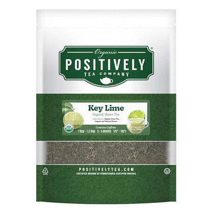 Organic Positively Tea Company, Key Lime, Green Tea, Loose Leaf, 16 Ounce