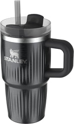 Load image into Gallery viewer, STANLEY Quencher H2.0 Tumbler with Handle and Straw 20 oz | Flowstate 3-Position Lid | Cup Holder Compatible for Travel | Insulated Stainless Steel Cup | BPA-Free | Fluted Black