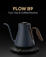 Load image into Gallery viewer, Cocinare FLOW B9 Gooseneck Electric Kettle, Precise Temperature Control for Pour-Over Coffee &amp; Tea Brewing, Stainless Steel Interior, Rapid Heating for Boiling Water 1500W/0.9L (Picasso Blue)