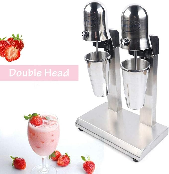 DNYSYSJ Electric Milkshake Maker Machine 2 Cup Commercial Blender for Shakes and Smoothies Stainless Steel Ice Cream Drink Mixer Blender