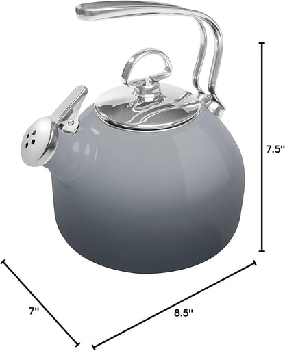 Chantal Enamel On Steel Classic Teakettle (Fade Grey)