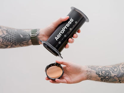 Filter for use in AeroPress Go/AeroPress Coffee Makers (Superfine) - Premium Replacement Disc - Reusable Metal, Titanium Coated Stainless Steel. Upgrade Your Mesh or Filter Papers