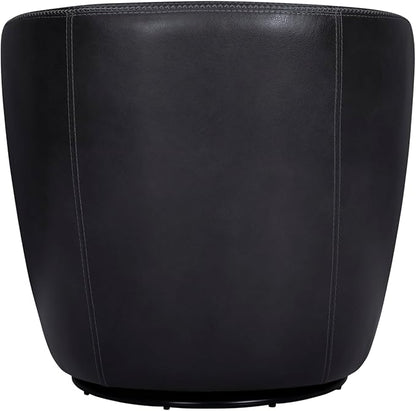 Parker Living Barolo - Vintage Onyx Genuine Italian Leather Swivel Club Chair