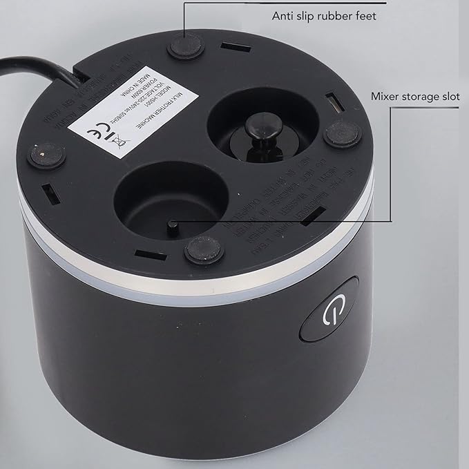 Electric Milk Frother Energy Saving EU Plug 220-240V Compact Stainless Steel Jug Automatic Milk Frother for Home Hot Chocolate (Black)