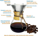 Load image into Gallery viewer, Pour Over Coffee Maker with Filter Subjectthree 34oz Glass Coffee Carafe Dripper Pourover Set (10 Cup/34 oz)