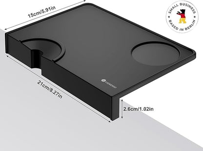NEW: VIENESSO Tamping Mat for Espresso Machine - Non-slip Tamper Station for the countertop - Barista Accessories with notch for the Portafilter - Table edge protection + E-Book