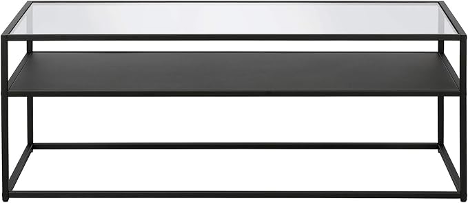 Ada 46'' Wide Rectangular Coffee Table in Blackened Bronze