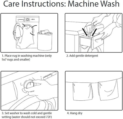 Ottomanson 20" x 59" Oval Laundry Room Rug - Non-Slip Mat for Laundry & Mudroom - Durable, Stain-Resistant, and Easy to Clean - Perfect for High-Traffic Areas - Runner Rug for Entryway, Yellow/Gray