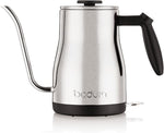 Load image into Gallery viewer, Bodum 34oz Bistro Gooseneck Electric Water Kettle, Pour Over Coffee &amp; Tea, Brushed Stainless Steel