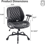 Load image into Gallery viewer, YFO Home Office Desk Chair Office Rubber Casters Ergonomic Computer Chair with Lumbar Support Adjustable Height Rolling Swivel Executive Task Armrests Chair， Black PU
