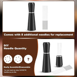 Load image into Gallery viewer, WDT Espresso Distribution Tool, 0.35mm 8 Needle Coffee Stirrer with 8 Extra Needles, 304 Stainless Steel, Aluminum Alloy Handle with Stand, Barista Espresso Whisk Tool (Metal Black)