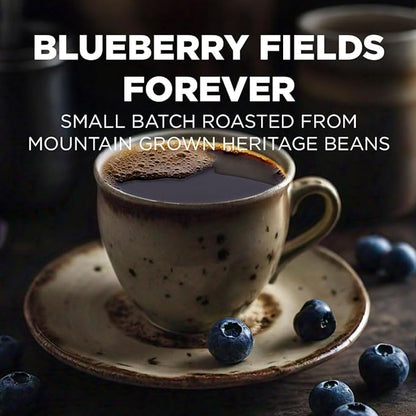 Maud's Blueberry Flavored Coffee Pods, 50 ct, Medium Roast Flavored Coffee in Recyclable Single Serve Pods – 100% Arabica Beans, Compatible with Keurig K Cups Maker