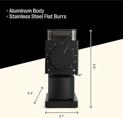 Fellow Gen 2 Ode Brew Grinder - Burr, Electric Coffee Bean Grinder with 31 Settings for Drip, French Press & Cold Brew - Small Footprint - Matte Black