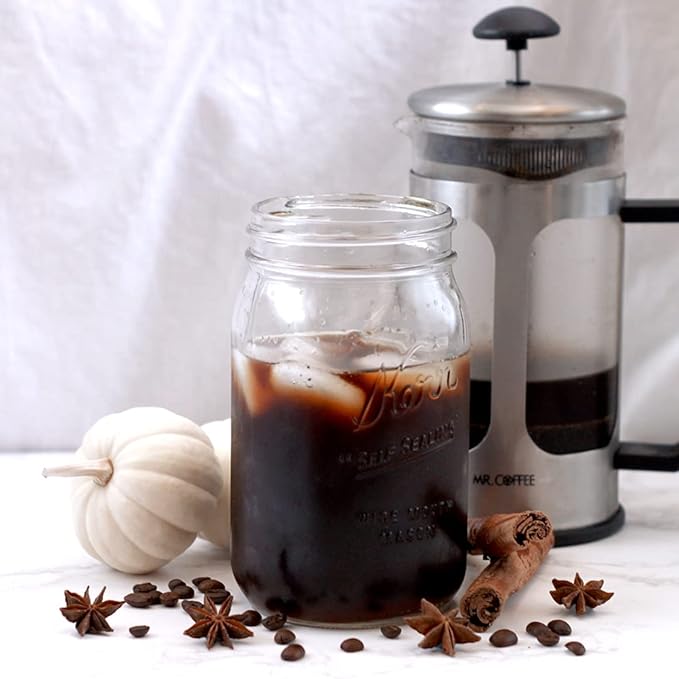 Cold Brew Organic Coarse Ground Flavored Coffee, Pumpkin Spice Flavor, Dark Roast, Colombian Supremo, Coarse Grind for Cold Brew Coffee & French Press,1 LB (Pack of 2)