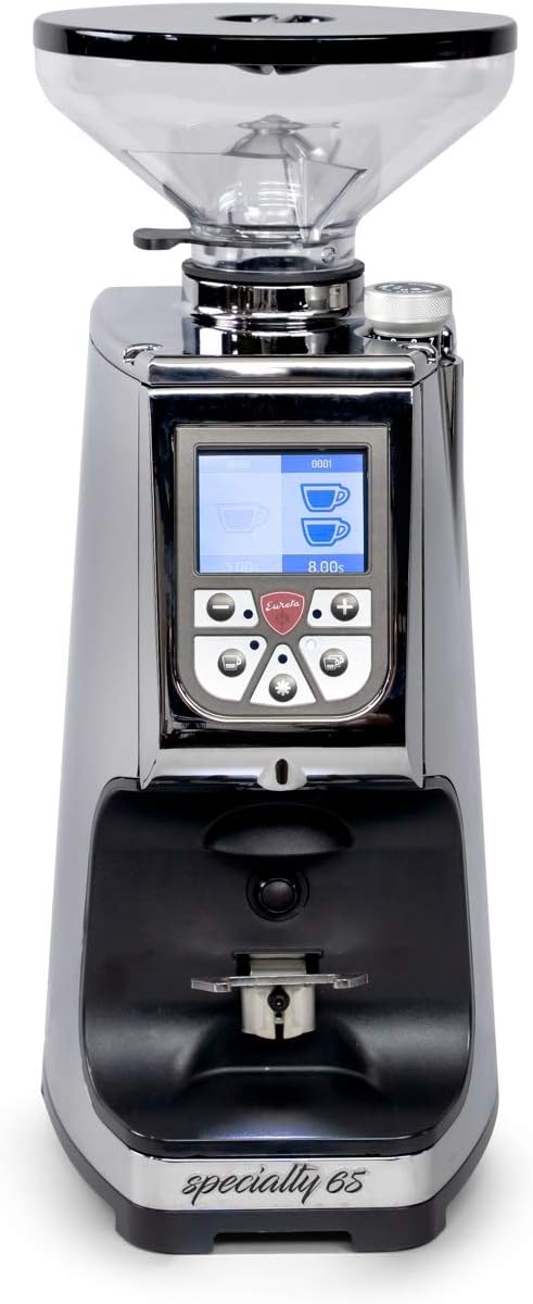 Eureka Atom 65mm Espresso Grinder, Short Hopper, Chrome