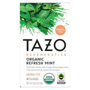 TAZO Tea Bags, Regenerative Organic: Refresh Mint Herbal, Zen Green, Green Ginger, Chai Black, Early Grey, & Passion Herbal (1ea) (Variety Pack)