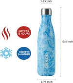 Load image into Gallery viewer, BJPKPK 17oz Insulated Stainless Steel Water Bottles,Sports Water Bottles Keep Cold 24 Hours and Hot 12 Hours,Ice Blue