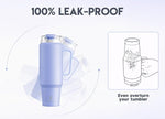 Load image into Gallery viewer, Meoky 40oz Tumbler with Handle, Stainless Steel Travel Mug with 2-in-1 Straw and Sip Lid, Vacuum Insulated Coffee Mug, 100% Leak Proof, Keeps Cold for 34 Hours or Hot for 10 Hours (Lilac)