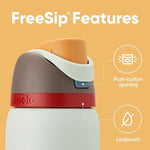 Load image into Gallery viewer, Owala FreeSip Insulated Stainless Steel Water Bottle with Straw for Sports, Travel, and School BPA-Free Sports Water Bottle, 32 oz, Boneyard