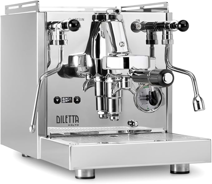 Diletta Alto Espresso Machine with Flow Control | Dual Boiler | PID | Shot Timer | Adjustable OPV | (Stainless Steel)