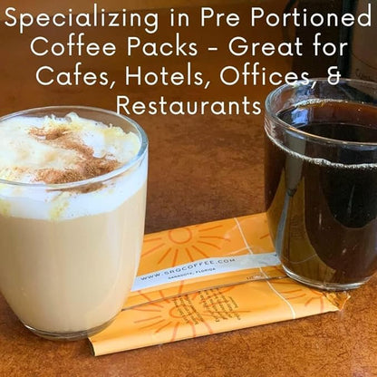 Sarasota Coffee Ground Packets | Gourmet Flavored Medium Roast Grounds Packs | Christmas Holiday | Low Acid Mold Free Bulk Individual Single Pot Pouches for 12 Cup Coffee Maker | 2 oz Bags, 12 Count