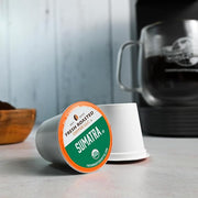 Fresh Roasted Coffee, Organic Sumatra | 100% Single Origin, USDA Organic, Kosher | Medium Roast K-Cup Compatible | 24 Pods