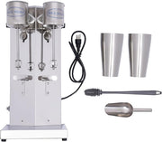Milk Shaker Machine, Commercial Stainless Steel Milk Shaking Machine Double Head Drink Mixer 110V 16000RMP High Speed Electric Silent Milk Shake Machine with Two 800ml Cups(Double Head 16000rpm)