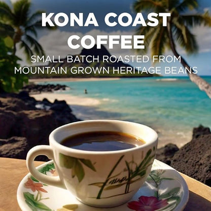 Maud's Kona Coffee Pods, 50ct, Medium Roast Coffee in Recyclable Single Serve Pods – 100% Arabica Coffee, Compatible with Keurig K Cups Maker