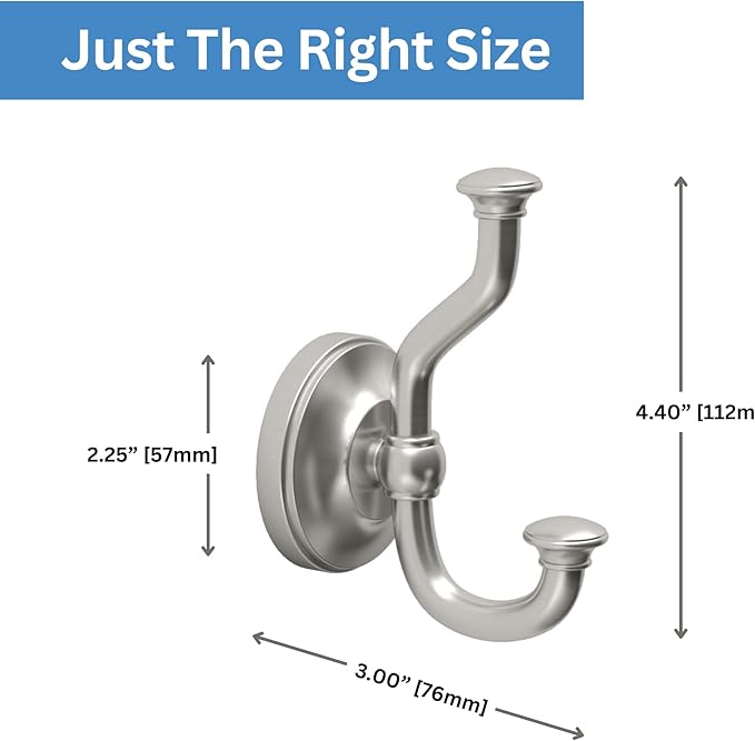 Tavern 3-Piece Kit, Satin Nickel, Toilet Paper Holder, Towel Ring, Robe Hook