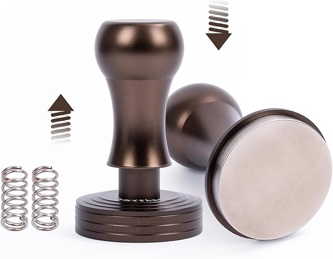 Barista-Grade Espresso Hand Tamper Set - 58.5mm Stainless Steel Coffee Calibrated Tamper with Adjustable Spring Pressure (3 Spring Weights) Coffee Machine Accessories