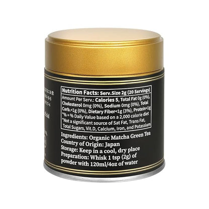 YEDOENSIS Pure Ceremonial Matcha "Somei-Yoshino" - Organic Japanese Green Tea Ceremonial Matcha Powder, JAS Certified Organic Vegan Gluten-Free (40g)