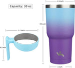 Load image into Gallery viewer, 30 oz Tumbler with Handle and 2 Straw 2 Lid, Insulated Water Bottle Stainless Steel Vacuum Cup Reusable Travel Mug,Ocean Dream