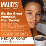 Load image into Gallery viewer, Maud's Pumpkin Spice Flavored Coffee Pods, 50 ct - 100% Arabica Medium Roast Coffee, Solar Energy Produced Recyclable Single Coffee Pods Compatible with Keurig K-Cup Brewers