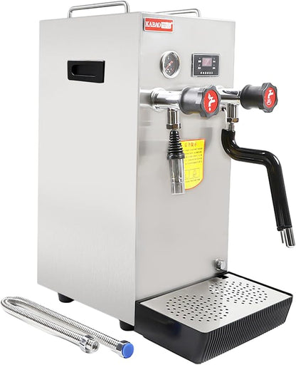 2500W Commercial Milk Frother, 8L/2.1 Gallon Full-Automatic Steam Boiling Water Milk Foaming Machine/Espresso Coffee Machine w/LED Display for Home, Coffee Shops, Bars, Milk Tea Shops