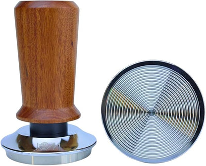 54mm Bottomless Portafilter 3 Ears Red Rosewood Handle Set – Fits 54mm Breville machines – Includes 18g Filter Basket, Updated Tamper with Constant 30lb Calibrated Spring Loaded & 1.7mm Puck Screen