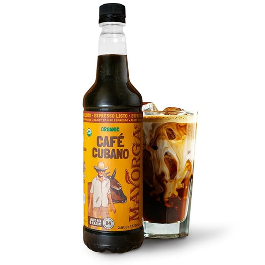 Mayorga Espresso Listo – Organic Espresso Ready-to-Drink Coffee, 24.35 fl oz Bottle, Bold Smooth Flavor, Cold Brew Style, Barista-Quality, Sustainably Sourced