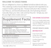 Grace Farms SHINE Wellness Organic Tea Blend (16 Pyramid Sachets) | Hydrating Tea For Skin and Detox | Rooibos, Rosehips, Hibiscus, Tulsi, and Haritaki | Fairtrade and Kosher | Gives Back 100% of Profits