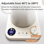 Load image into Gallery viewer, Gooseneck electric kettle,Auto Boil Detection, with Variable Temperature Control, Stainless Steel Inner, Ultra-Quiet 304 Stainless Steel,1200W Quick Heating, for Coffee, Tea &amp; Milk, 0.9L (Beige）