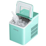 Load image into Gallery viewer, COSTWAY Countertop Ice Maker, 26Lbs/24H Portable Ice Machine with Self-Cleaning Function, Bullet Ice Cubes Ready in 8 Mins, Scoop and Removable Basket,Ice Maker for Home Party Bar, Green