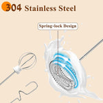 Load image into Gallery viewer, Milk Frother Handheld Rechargeable with Stand, Frother Wand Drink Mixer Electric Whisk for Coffee, Detachable With 3 Stainless Whisks, Hand Mixer for Lattes, Cappuccino, Matcha, Egg, Silver