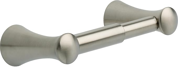 Delta Lahara (1-Pack) Toilet Paper Holder Brilliance Stainless Steel Tissue Roll Holder for Bathroom Organization and Storage Spring Loaded Toilet Tissue Holder Wall Bathroom Accessories D73850-SS