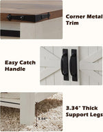 Load image into Gallery viewer, OKD 48" Farmhouse Lift Top Coffee Table with Sliding Barn Door,Rustic Center Table with Hidden Storage Compartment,Lifting Tabletop and Adjustable Shelf for Living Room,Office,Antique White