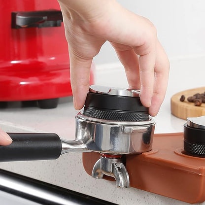 51mm Espresso Tamper & Distributor, 51mm portafilter, Dual Head Coffee Leveler Hand Tool Tamper Coffee Distributor/leveler Tool Hammer Accessories