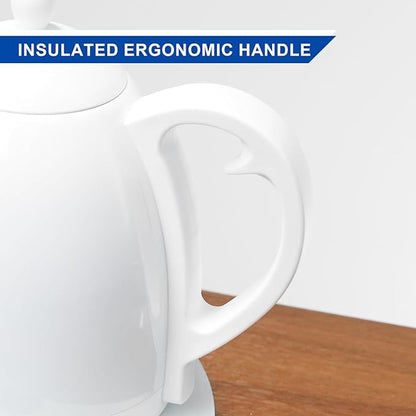 Bonavita Cosmopolitan 1.0L Gooseneck Electric Kettle, Stainless Steel Water Boiler for Coffee Brew and Tea Precise Pour Control, 6 Preset Temps, Glass Touch Panel, 1200W Fast Boil, White